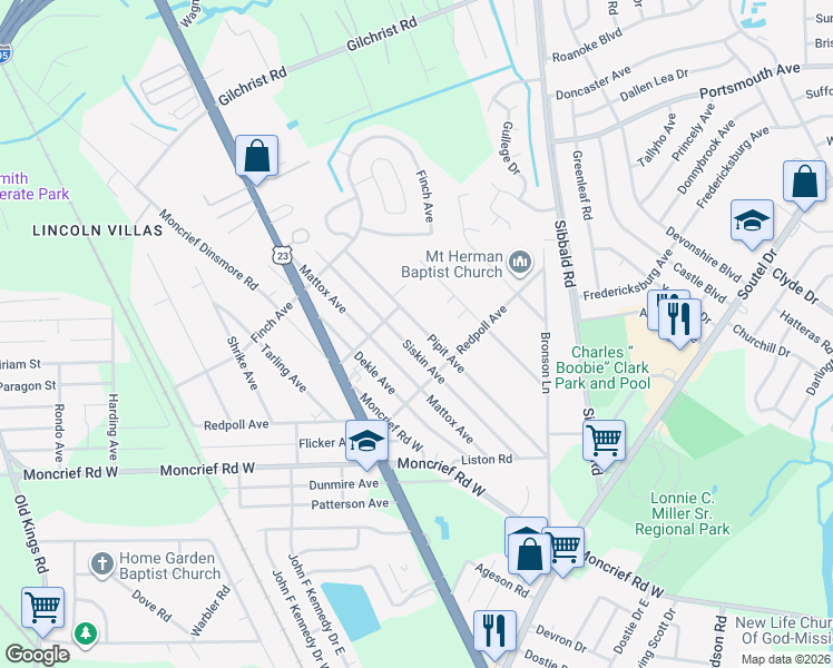 map of restaurants, bars, coffee shops, grocery stores, and more near 7960 Pipit Avenue in Jacksonville
