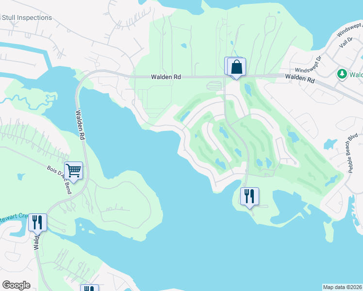 map of restaurants, bars, coffee shops, grocery stores, and more near 43 La Costa Drive in Montgomery