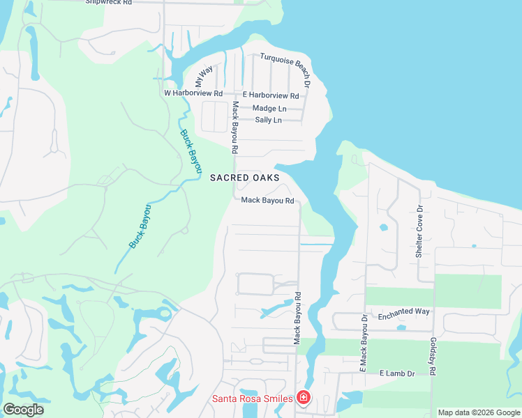 map of restaurants, bars, coffee shops, grocery stores, and more near 1581 Mack Bayou Road in Santa Rosa Beach