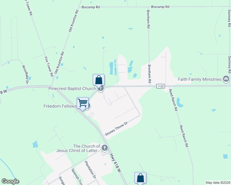 map of restaurants, bars, coffee shops, grocery stores, and more near 2446 Teel Circle in Silsbee