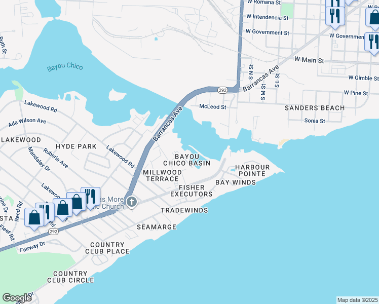 map of restaurants, bars, coffee shops, grocery stores, and more near 1284 Mahogany Mill Road in Pensacola