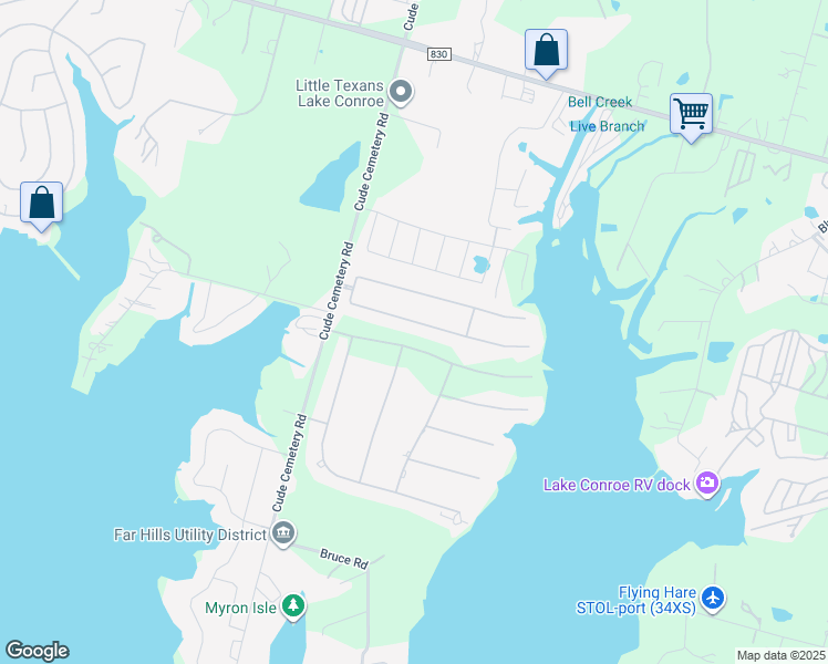map of restaurants, bars, coffee shops, grocery stores, and more near 10817 South Lake Mist Lane in Willis