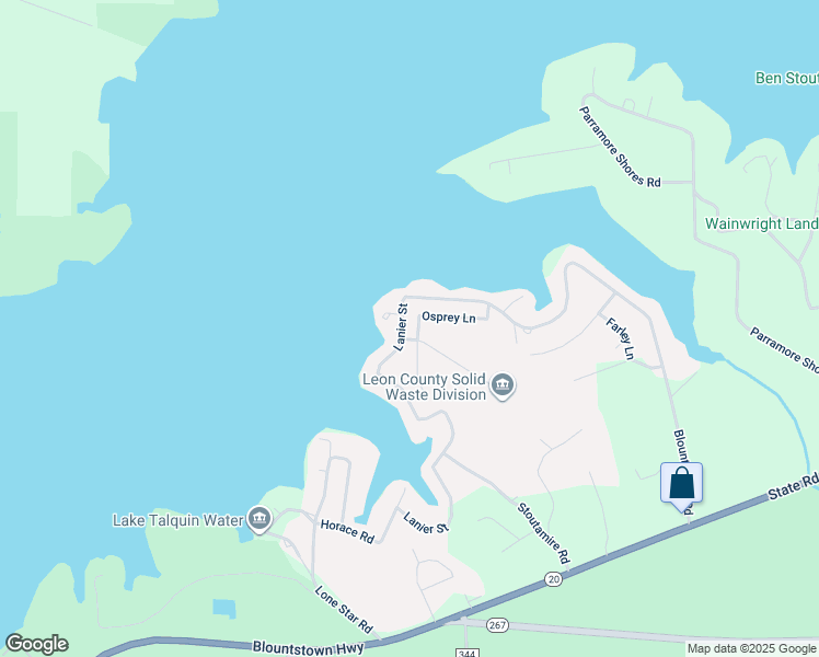 map of restaurants, bars, coffee shops, grocery stores, and more near 24343 Lanier Street in Tallahassee