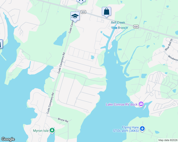 map of restaurants, bars, coffee shops, grocery stores, and more near 10769 South Lake Mist Lane in Willis