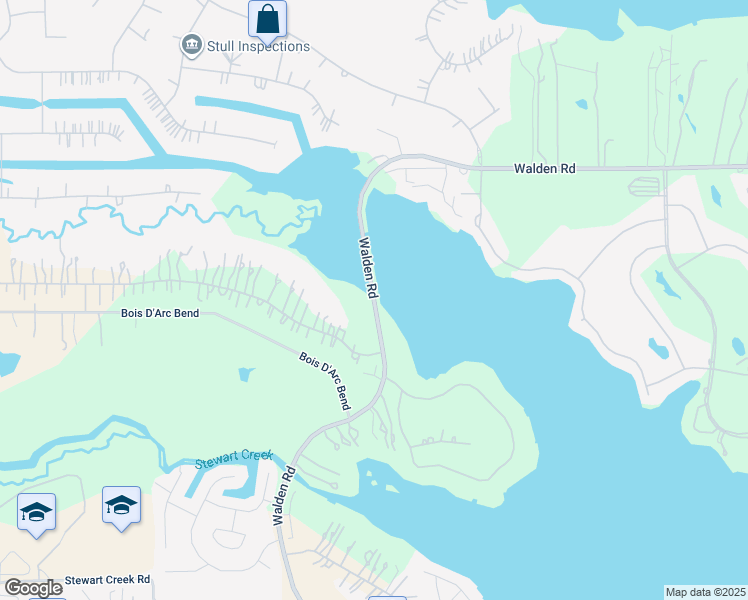 map of restaurants, bars, coffee shops, grocery stores, and more near 14255-14353 Walden Road in Montgomery