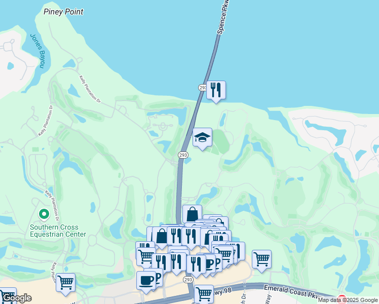 map of restaurants, bars, coffee shops, grocery stores, and more near 4608 Legendary Marina Drive in Destin