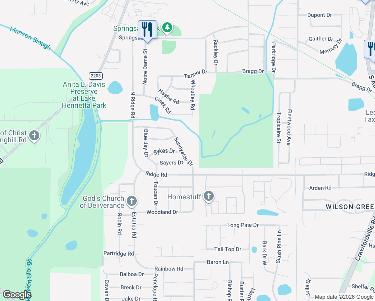 map of restaurants, bars, coffee shops, grocery stores, and more near 1003 Sykes Drive in Tallahassee