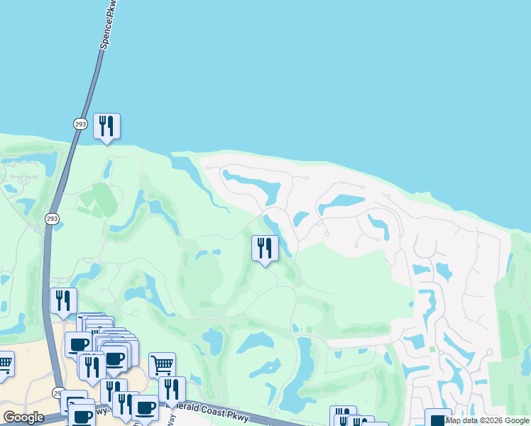 map of restaurants, bars, coffee shops, grocery stores, and more near 422 Commodore Point in Destin