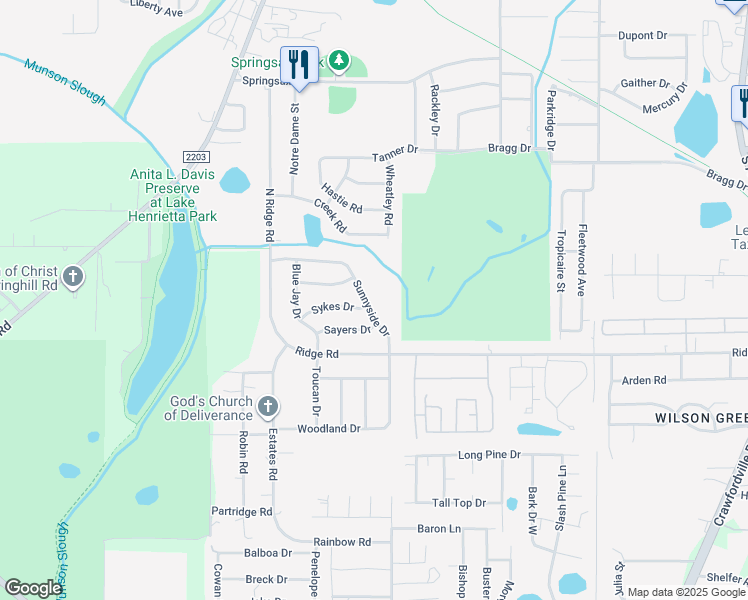map of restaurants, bars, coffee shops, grocery stores, and more near 1003 Sykes Drive in Tallahassee