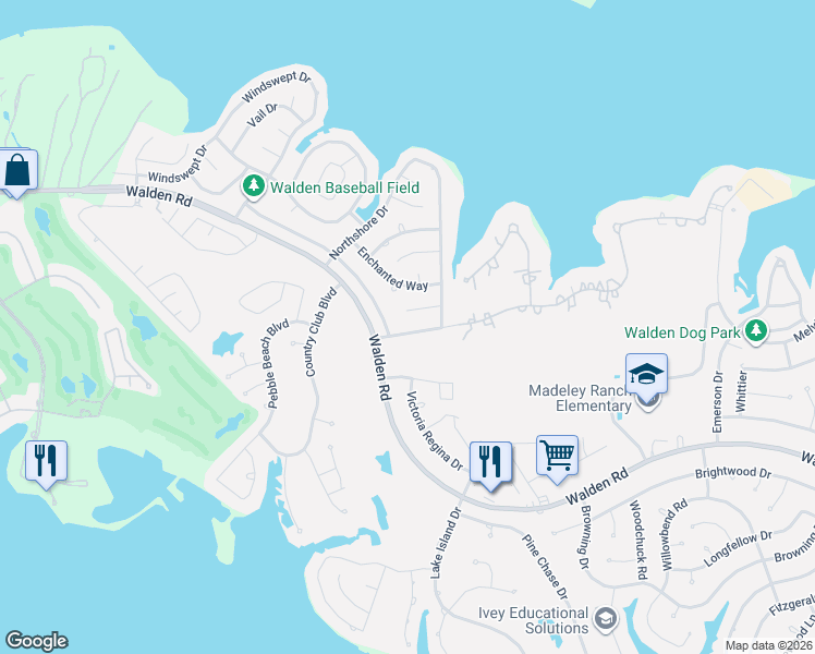 map of restaurants, bars, coffee shops, grocery stores, and more near 236 Lake Estates Drive in Montgomery