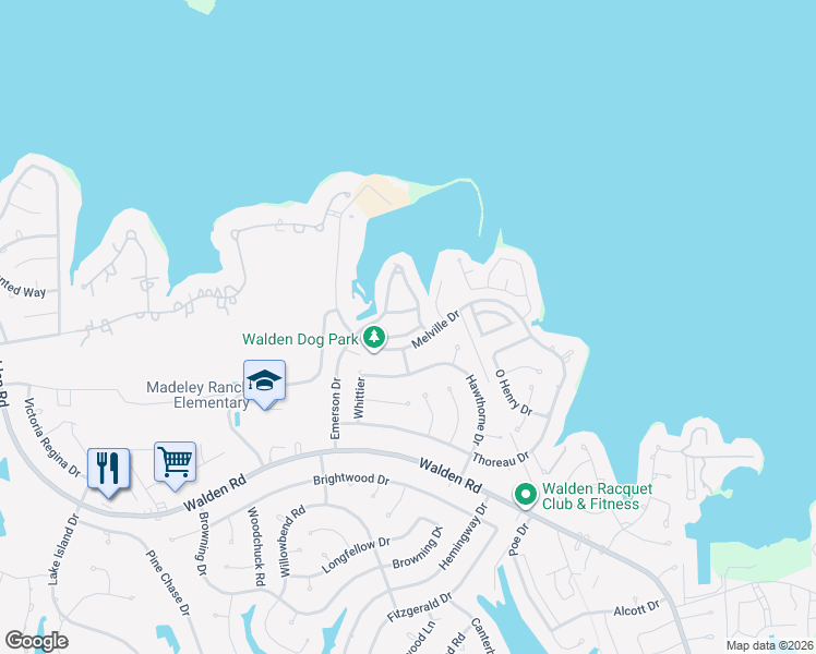 map of restaurants, bars, coffee shops, grocery stores, and more near 12218 Glenview Drive in Montgomery
