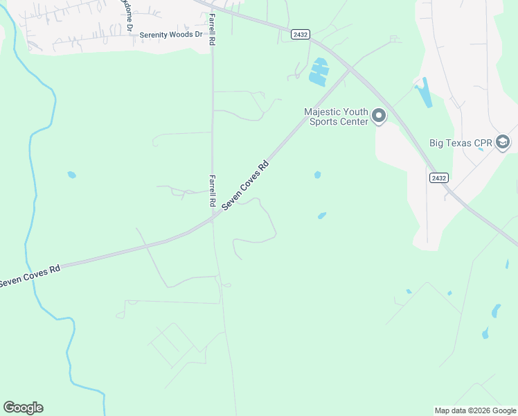 map of restaurants, bars, coffee shops, grocery stores, and more near 11900 Seven Coves Road in Willis