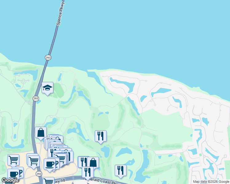 map of restaurants, bars, coffee shops, grocery stores, and more near 436 Captains Cir in Destin