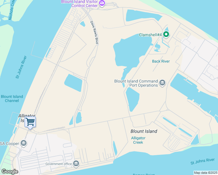 map of restaurants, bars, coffee shops, grocery stores, and more near in Jacksonville