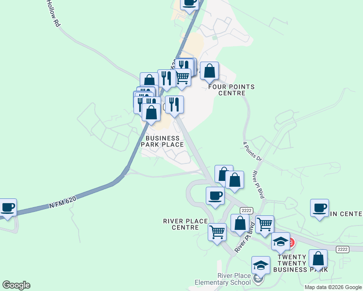 map of restaurants, bars, coffee shops, grocery stores, and more near 11303 D K Ranch Road in Austin