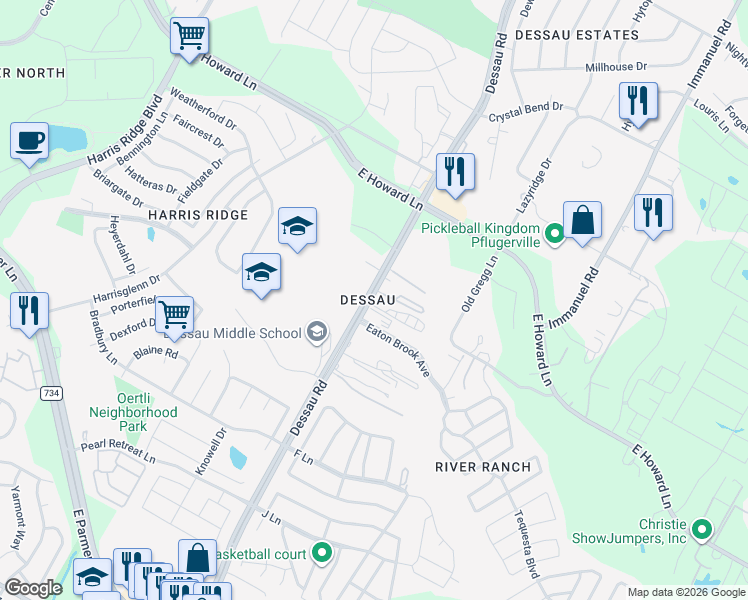 map of restaurants, bars, coffee shops, grocery stores, and more near in Austin