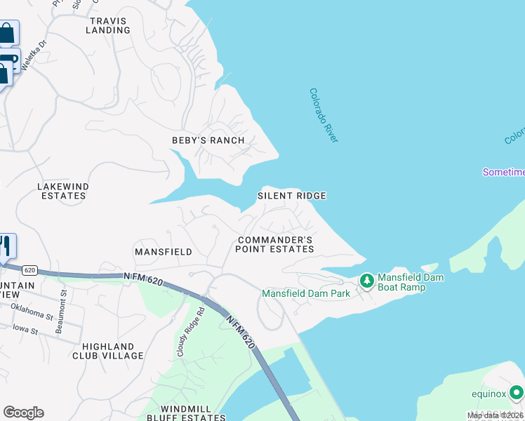 map of restaurants, bars, coffee shops, grocery stores, and more near 4700 Agarita Cove in Austin