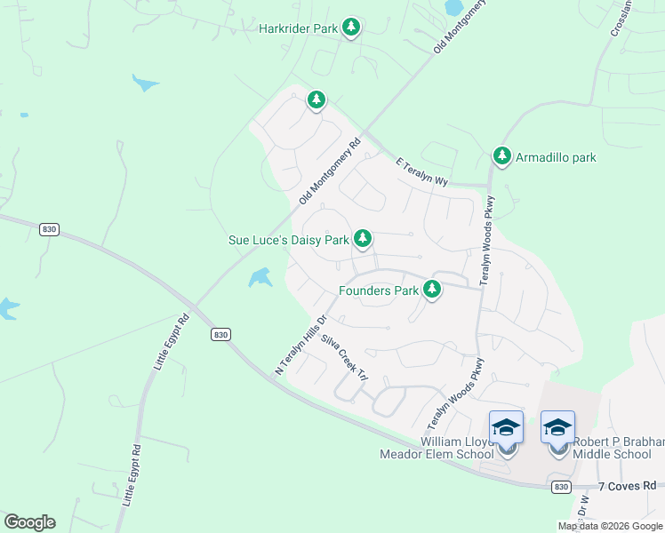 map of restaurants, bars, coffee shops, grocery stores, and more near 224 Scarlet Maple Way in Willis