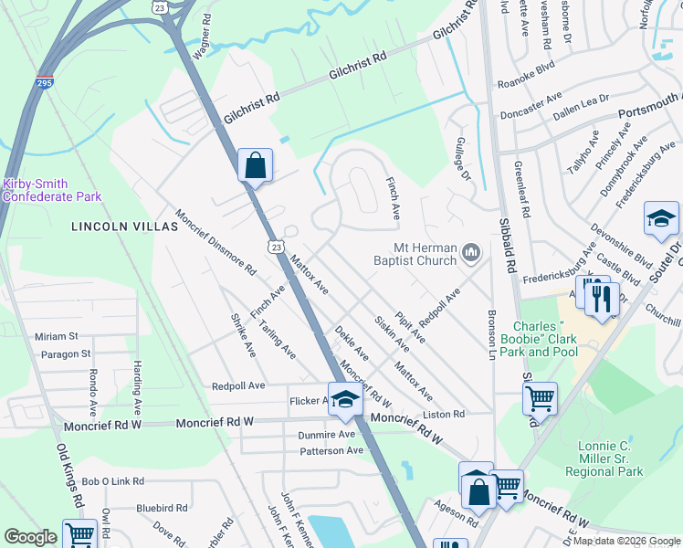 map of restaurants, bars, coffee shops, grocery stores, and more near 8098 Pipit Avenue in Jacksonville