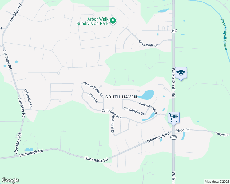map of restaurants, bars, coffee shops, grocery stores, and more near 13706 Shady Hollow Drive in Denham Springs