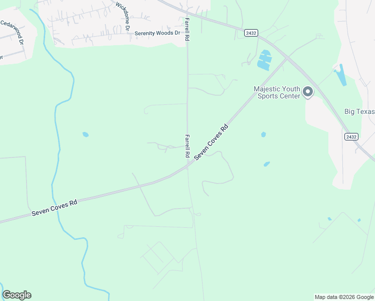 map of restaurants, bars, coffee shops, grocery stores, and more near Farrell Road in Willis