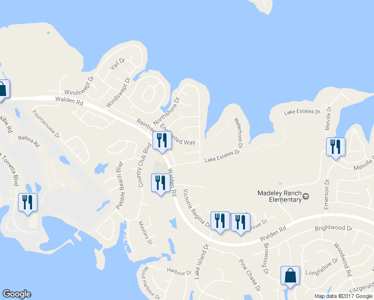 map of restaurants, bars, coffee shops, grocery stores, and more near 3813 Evergreen Way in Montgomery