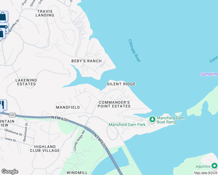 map of restaurants, bars, coffee shops, grocery stores, and more near 4700 Agarita Cove in Austin