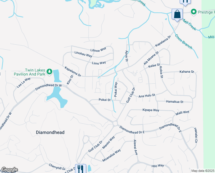 map of restaurants, bars, coffee shops, grocery stores, and more near 974 Kepuhi Court in Diamondhead