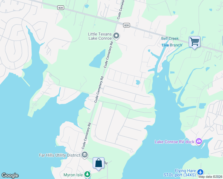 map of restaurants, bars, coffee shops, grocery stores, and more near 10876 South Lake Mist Lane in Willis