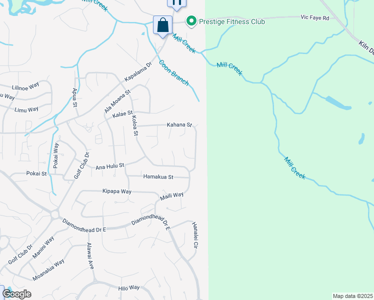 map of restaurants, bars, coffee shops, grocery stores, and more near 996 Muolea Court in Diamondhead