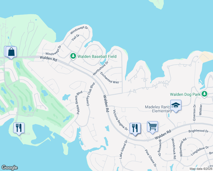 map of restaurants, bars, coffee shops, grocery stores, and more near 13226 Raintree Drive in Montgomery