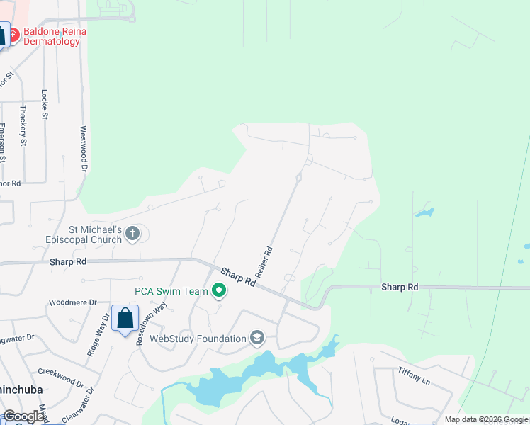 map of restaurants, bars, coffee shops, grocery stores, and more near 139 Reiher Road in Mandeville