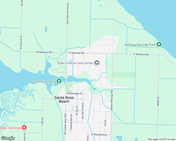map of restaurants, bars, coffee shops, grocery stores, and more near 310 Santa Rosa Street in Santa Rosa Beach