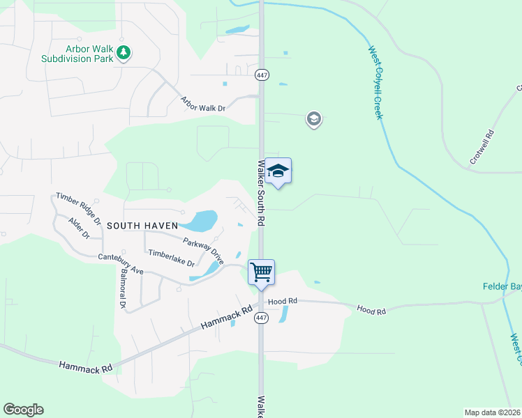 map of restaurants, bars, coffee shops, grocery stores, and more near 22973 Walker South Road in Denham Springs