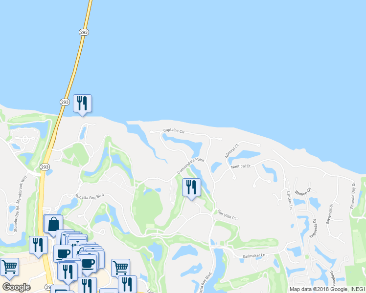 map of restaurants, bars, coffee shops, grocery stores, and more near 435 Captains Circle in Destin