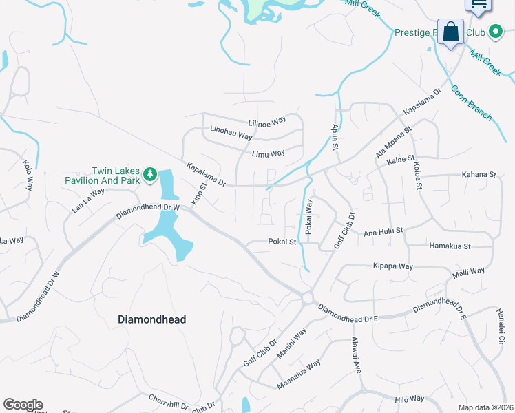 map of restaurants, bars, coffee shops, grocery stores, and more near 9732 Kino Place in Diamondhead