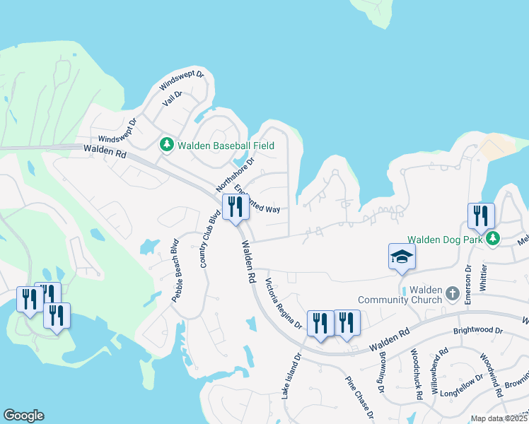 map of restaurants, bars, coffee shops, grocery stores, and more near 3813 Evergreen Way in Montgomery