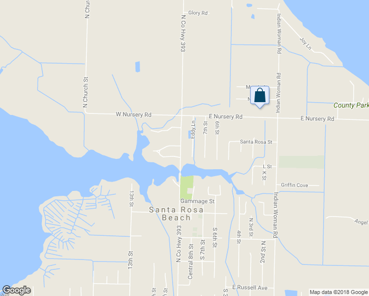 map of restaurants, bars, coffee shops, grocery stores, and more near 1880 North Co Highway 393 in Santa Rosa Beach