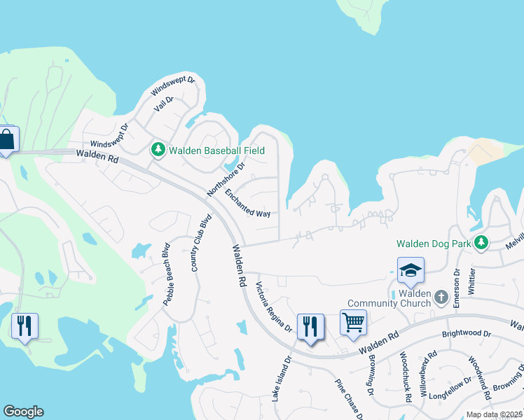 map of restaurants, bars, coffee shops, grocery stores, and more near 13222 Enchanted Way in Montgomery