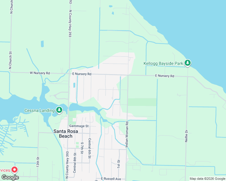 map of restaurants, bars, coffee shops, grocery stores, and more near 17 Santa Pine Street in Santa Rosa Beach