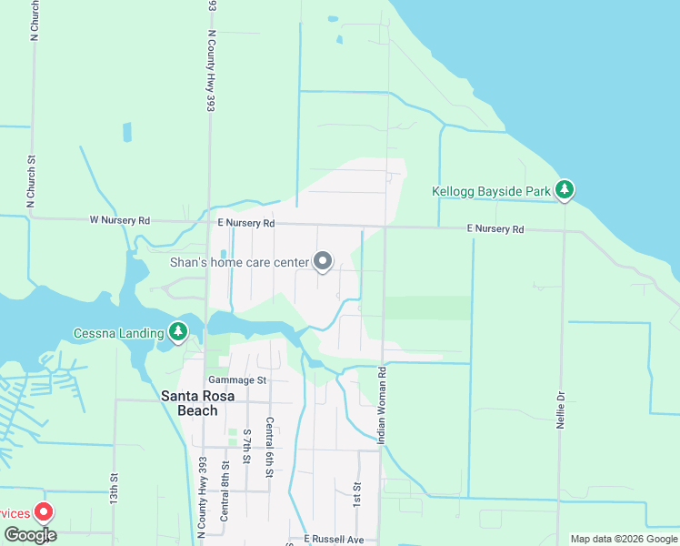 map of restaurants, bars, coffee shops, grocery stores, and more near 94 Santa Rosa Street in Santa Rosa Beach