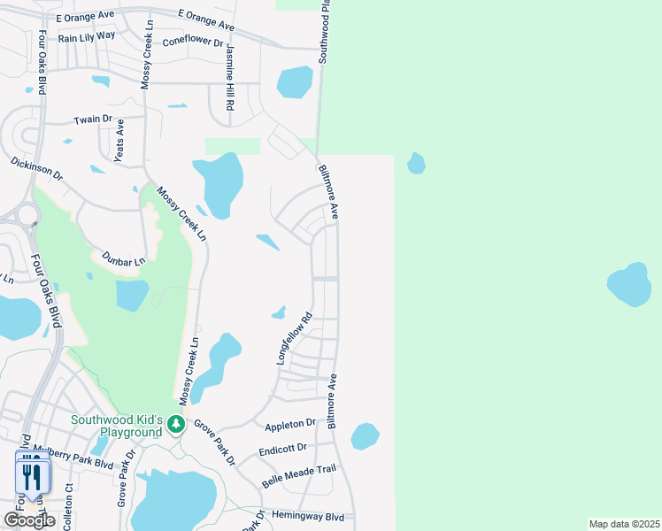 map of restaurants, bars, coffee shops, grocery stores, and more near 3635 Biltmore Avenue in Tallahassee