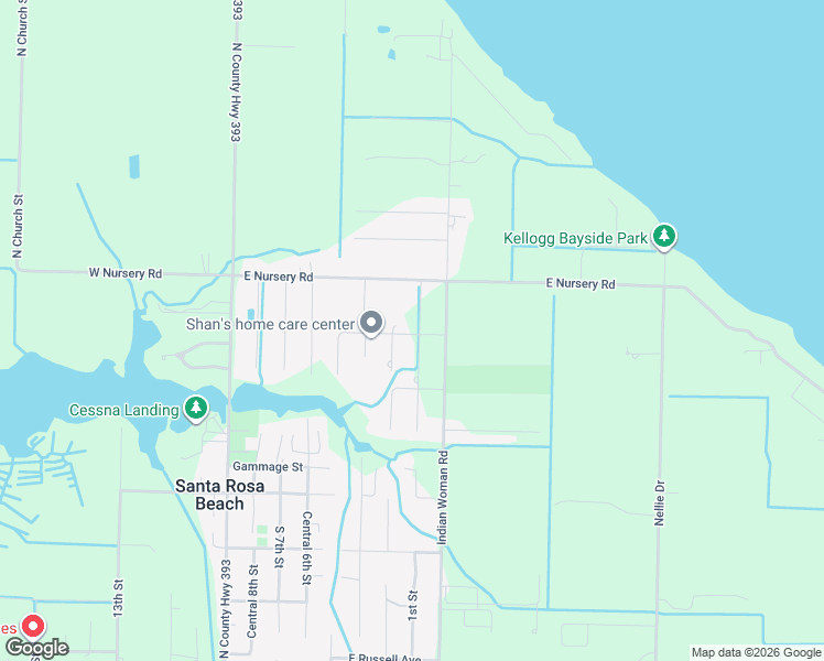 map of restaurants, bars, coffee shops, grocery stores, and more near 94 Santa Rosa Street in Santa Rosa Beach