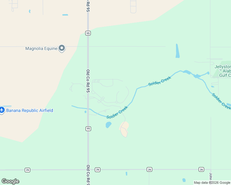 map of restaurants, bars, coffee shops, grocery stores, and more near 11960 County Road 95 in Elberta