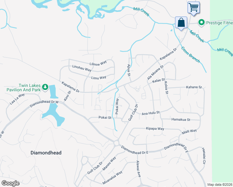 map of restaurants, bars, coffee shops, grocery stores, and more near 972 Pokai Court in Diamondhead