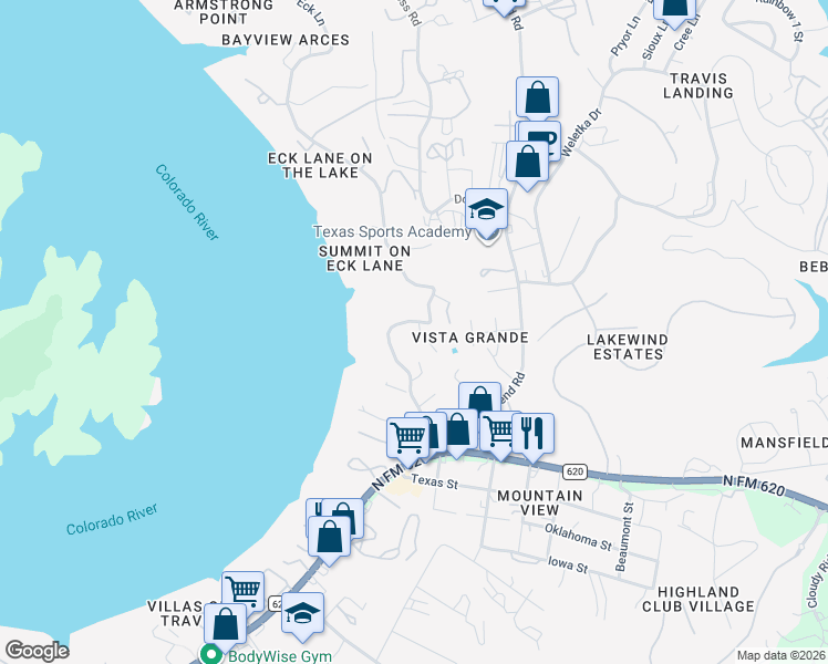 map of restaurants, bars, coffee shops, grocery stores, and more near 4008 Tejon Circle in Austin