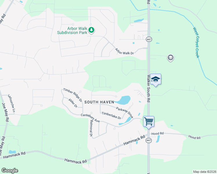 map of restaurants, bars, coffee shops, grocery stores, and more near 13786 Shady Hollow Drive in Denham Springs