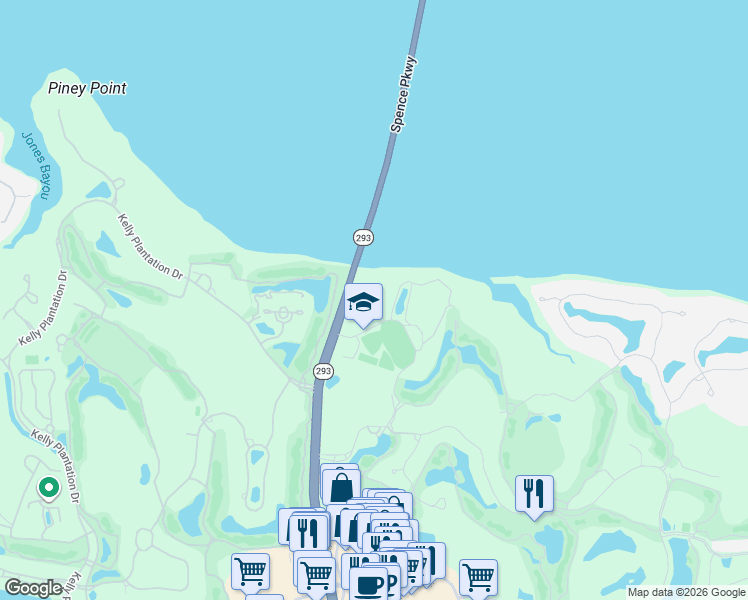 map of restaurants, bars, coffee shops, grocery stores, and more near 4601 Legendary Marina Drive in Destin