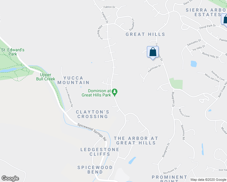 map of restaurants, bars, coffee shops, grocery stores, and more near 6709 Havenbrook Cove in Austin