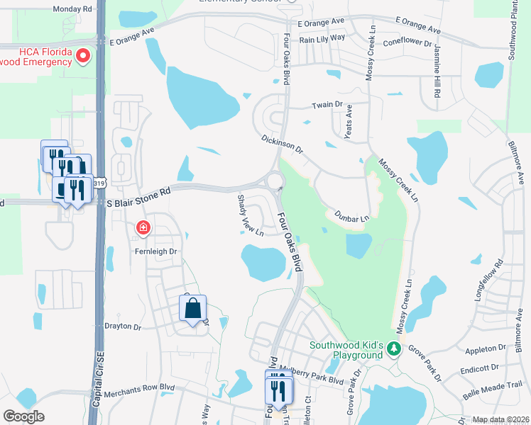 map of restaurants, bars, coffee shops, grocery stores, and more near 4059 Swift Way in Tallahassee